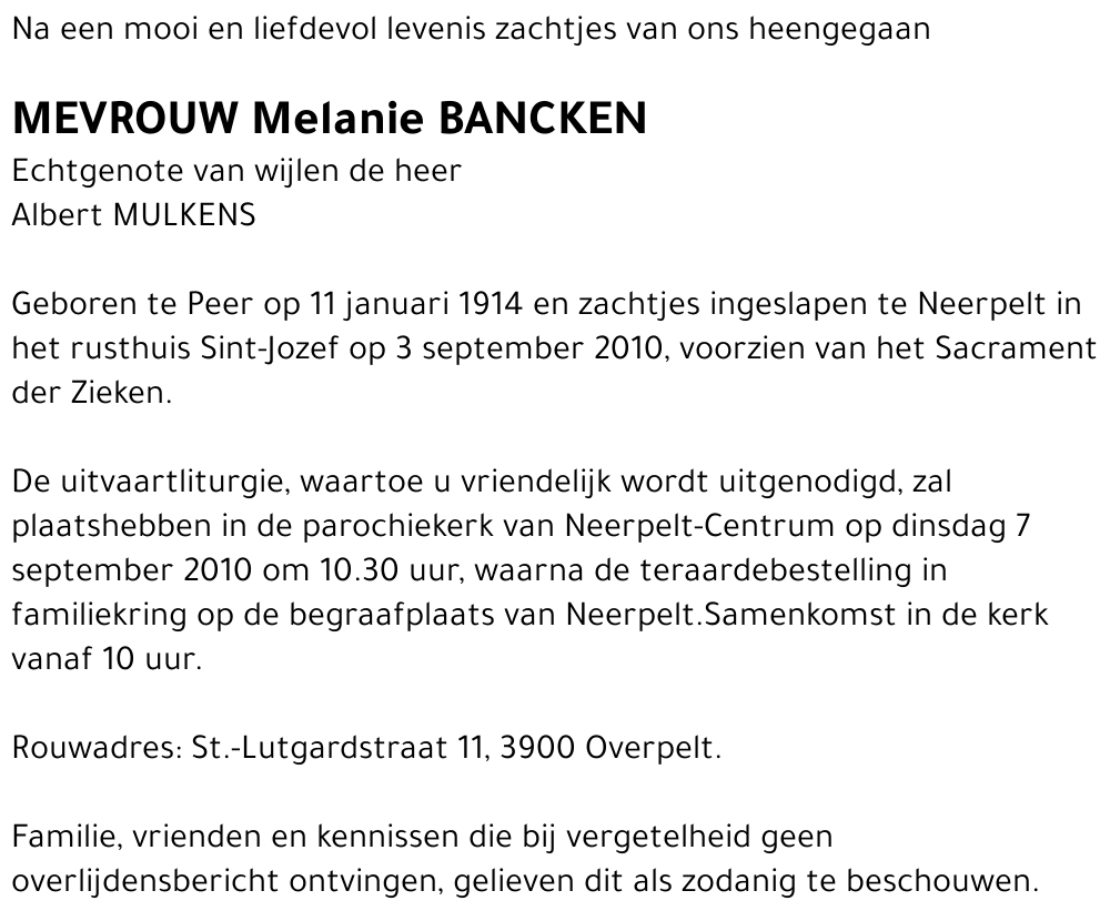 Melanie Bancken