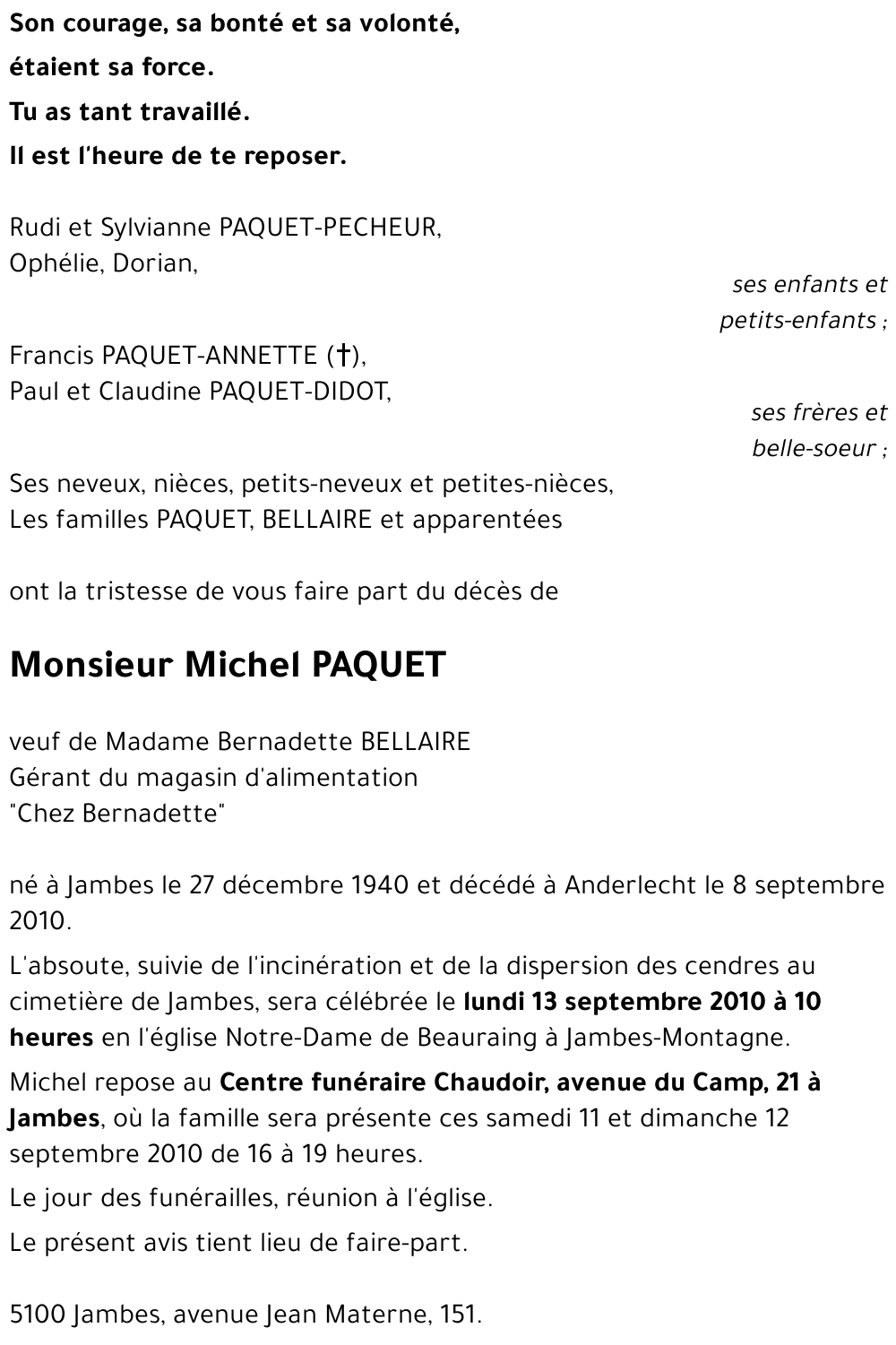 Michel PAQUET