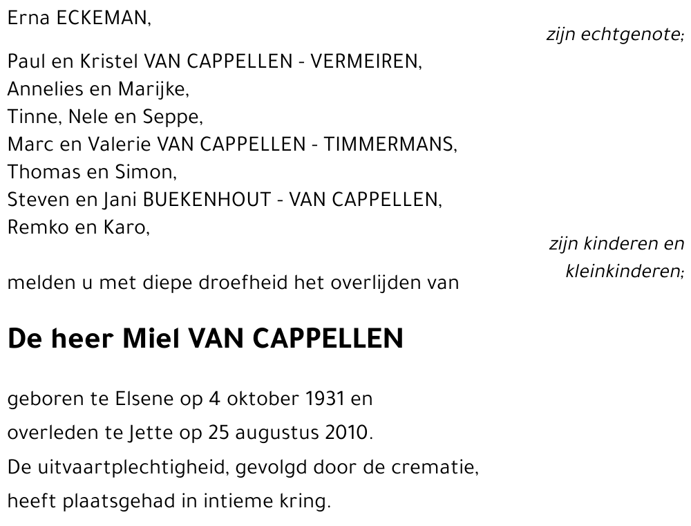 Miel VAN CAPPELLEN