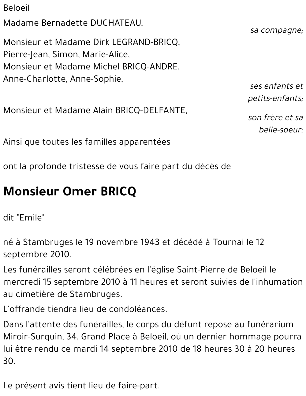 Omer BRICQ