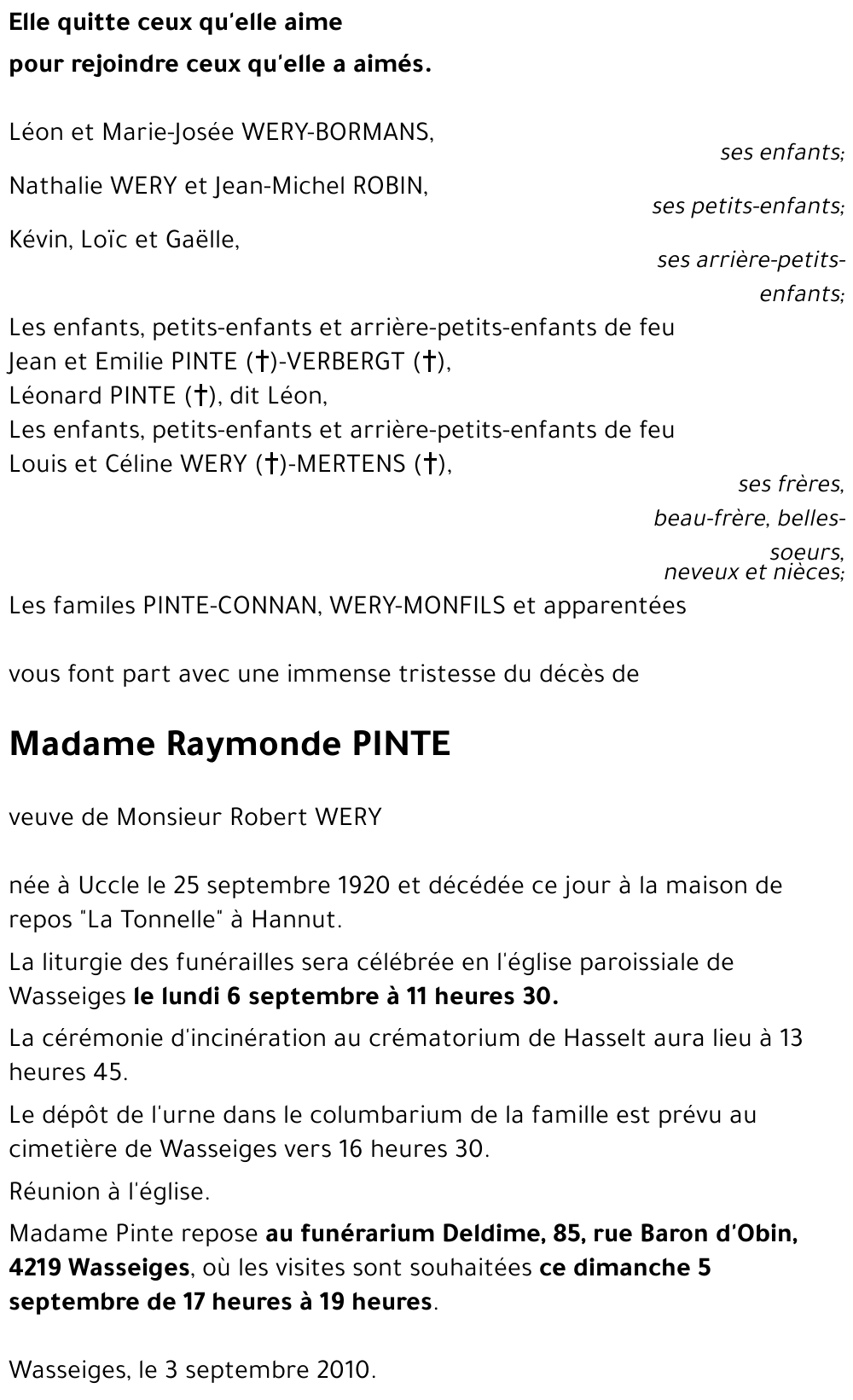 Raymonde PINTE