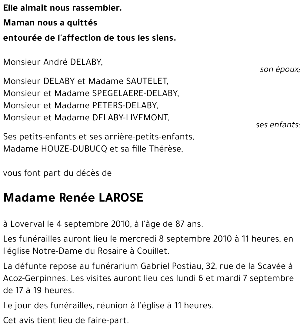 Renée LAROSE
