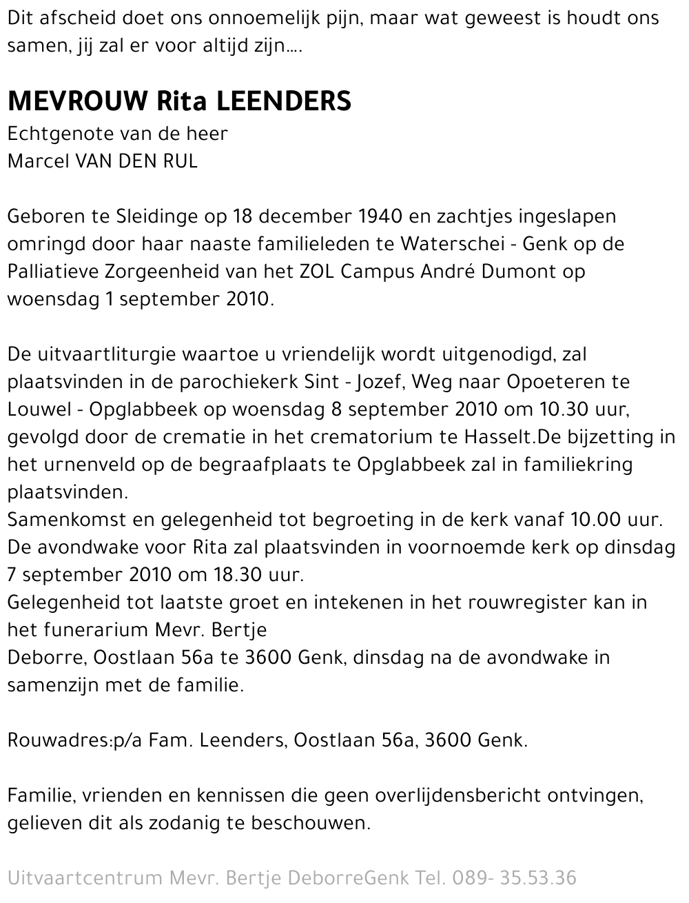 Rita LEENDERS