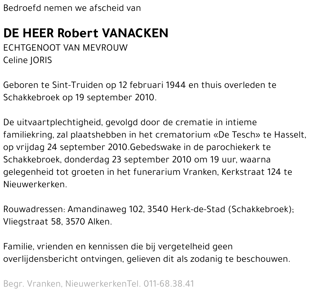 Robert Vanacken