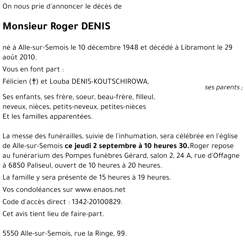 Roger DENIS