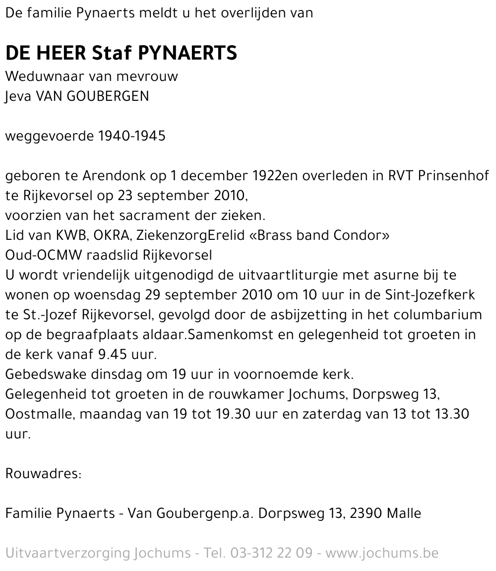 Staf Pynaerts