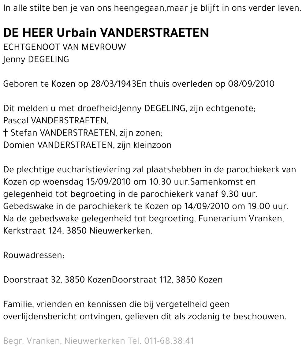 Urbain Vanderstraeten