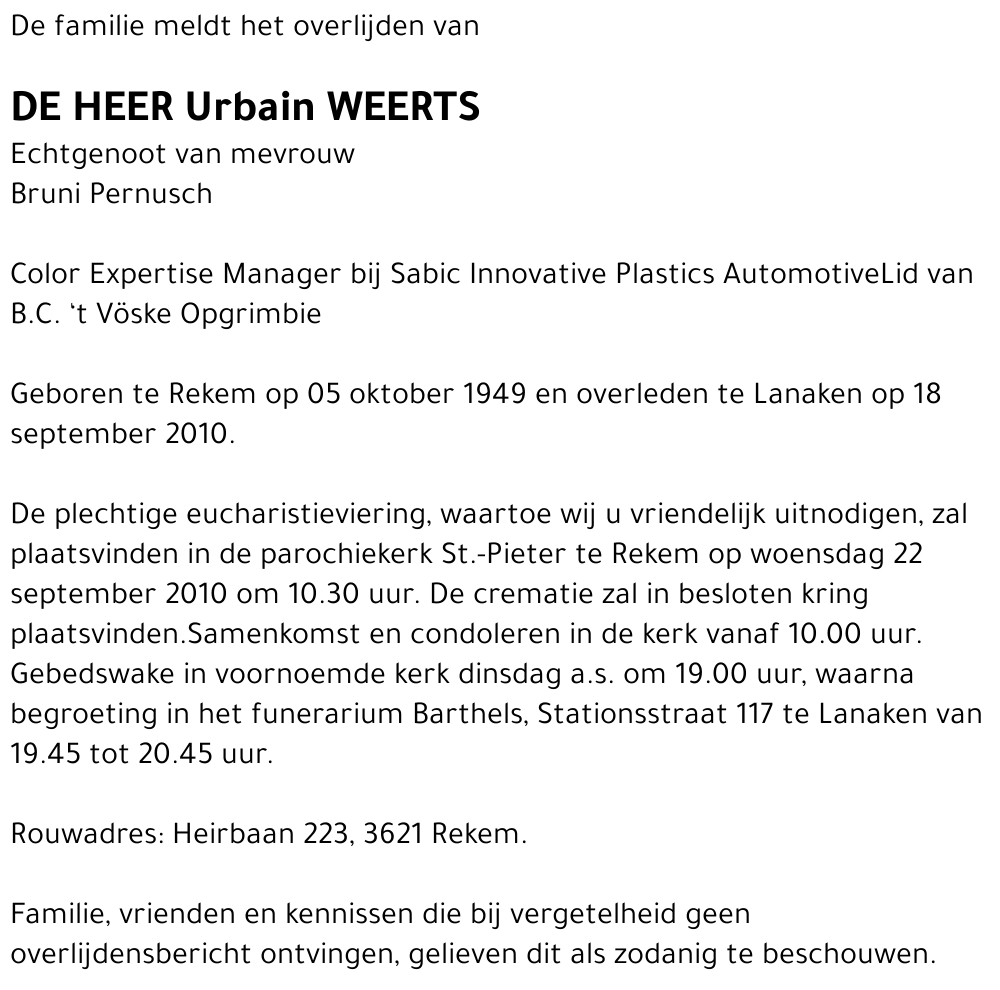 Urbain Weerts