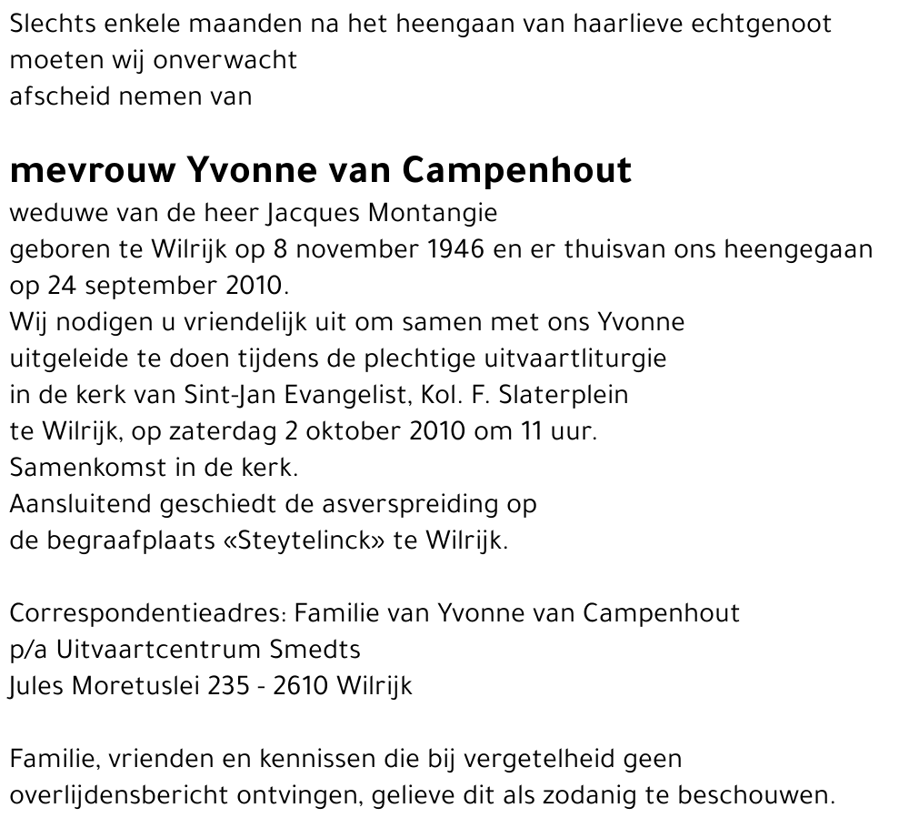 Yvonne Van Campenhout