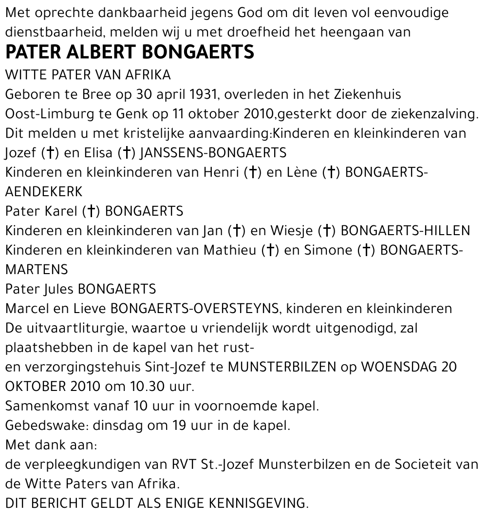 Albert BONGAERTS