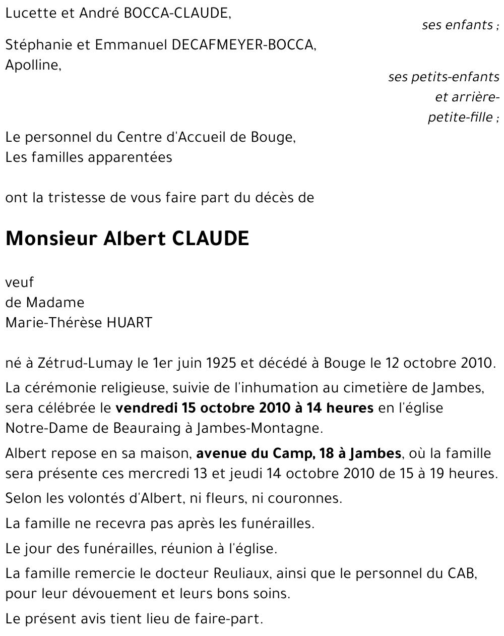 Albert CLAUDE