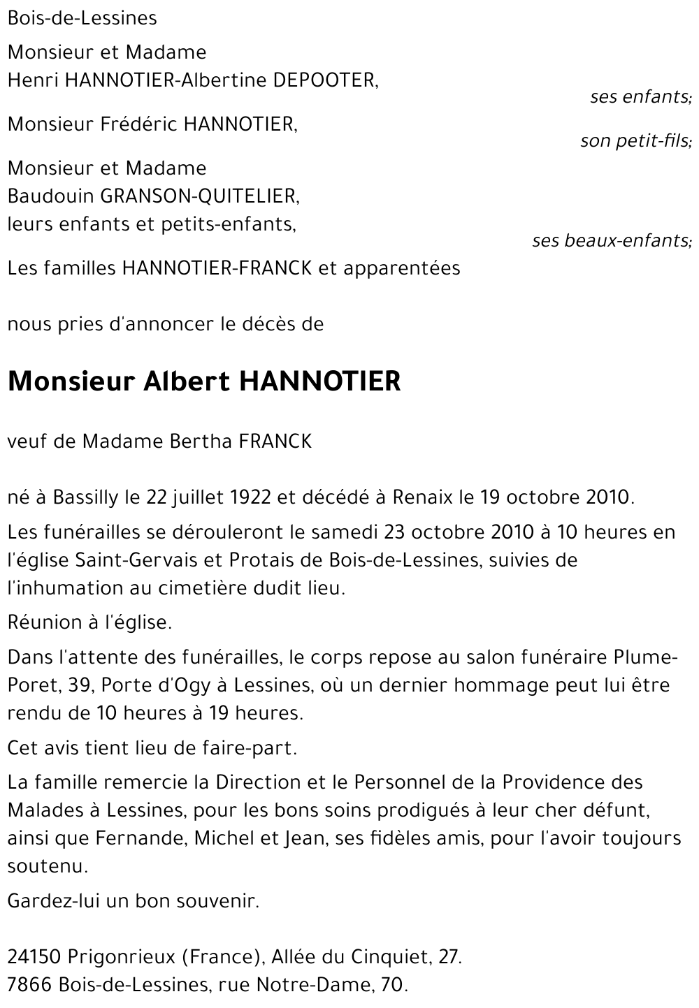 Albert HANNOTIER
