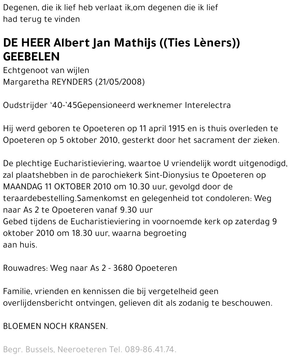 Albert Jan Mathijs GEEBELEN