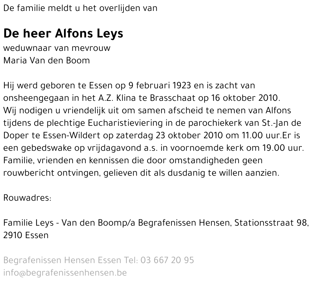 Alfons LEYS