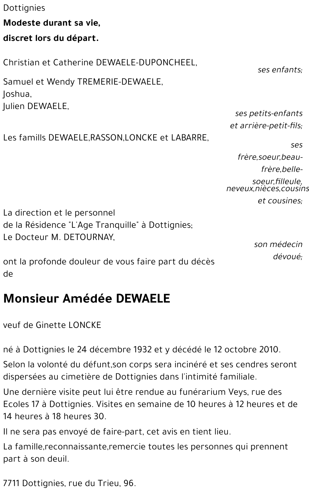Amédée DEWAELE