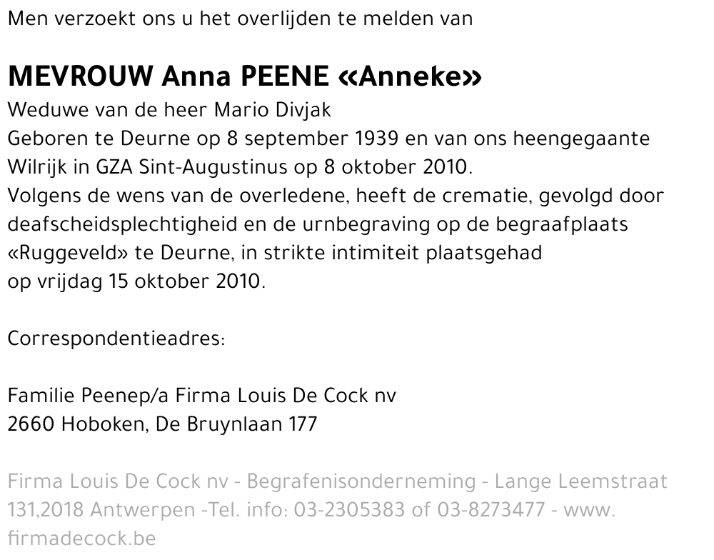 Anna Peene