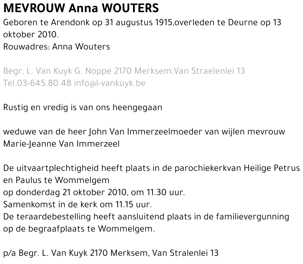 Anna Wouters