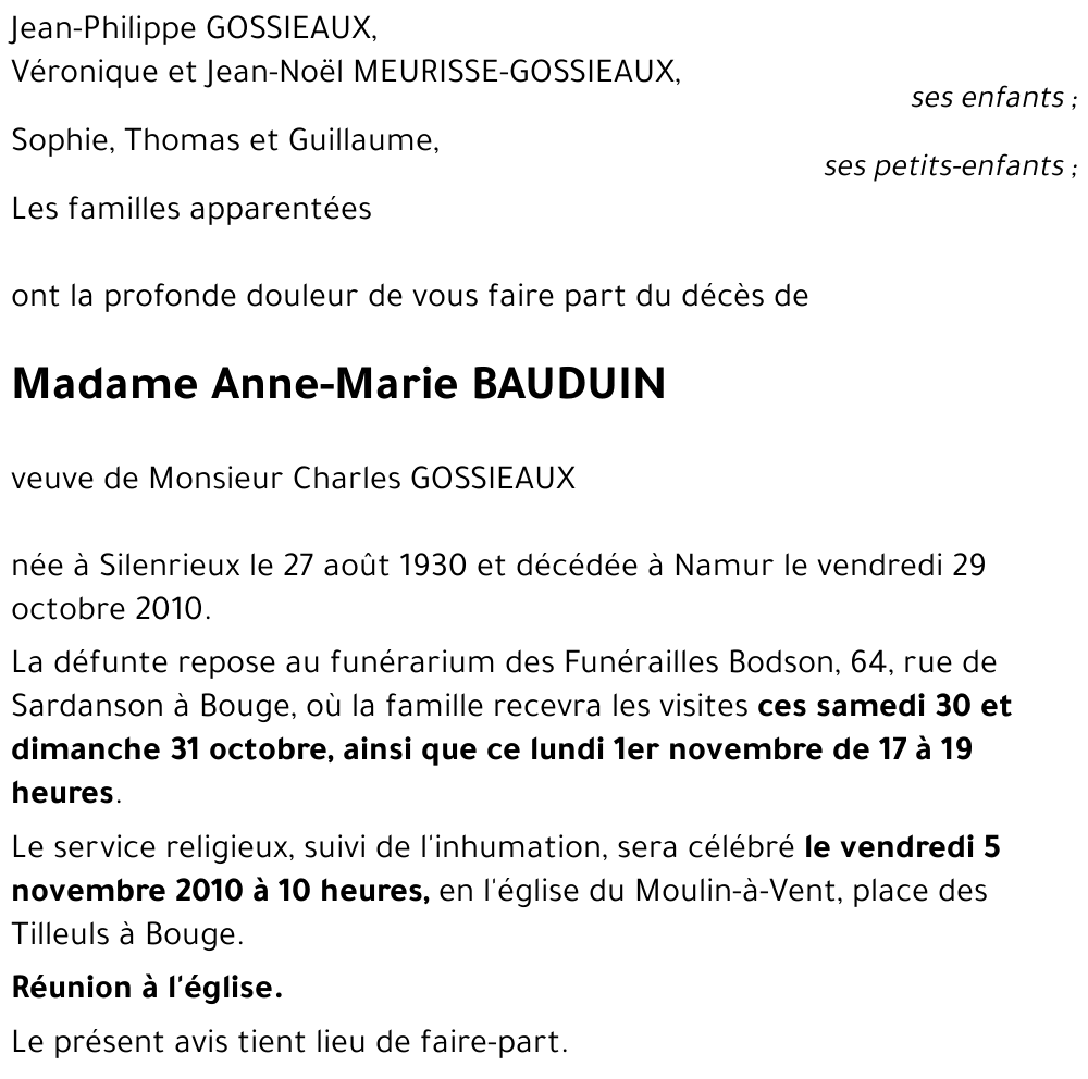 Anne-Marie BAUDUIN