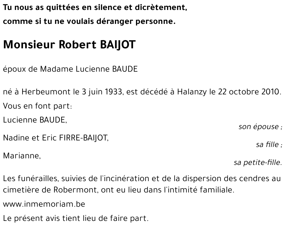 BAIJOT Robert