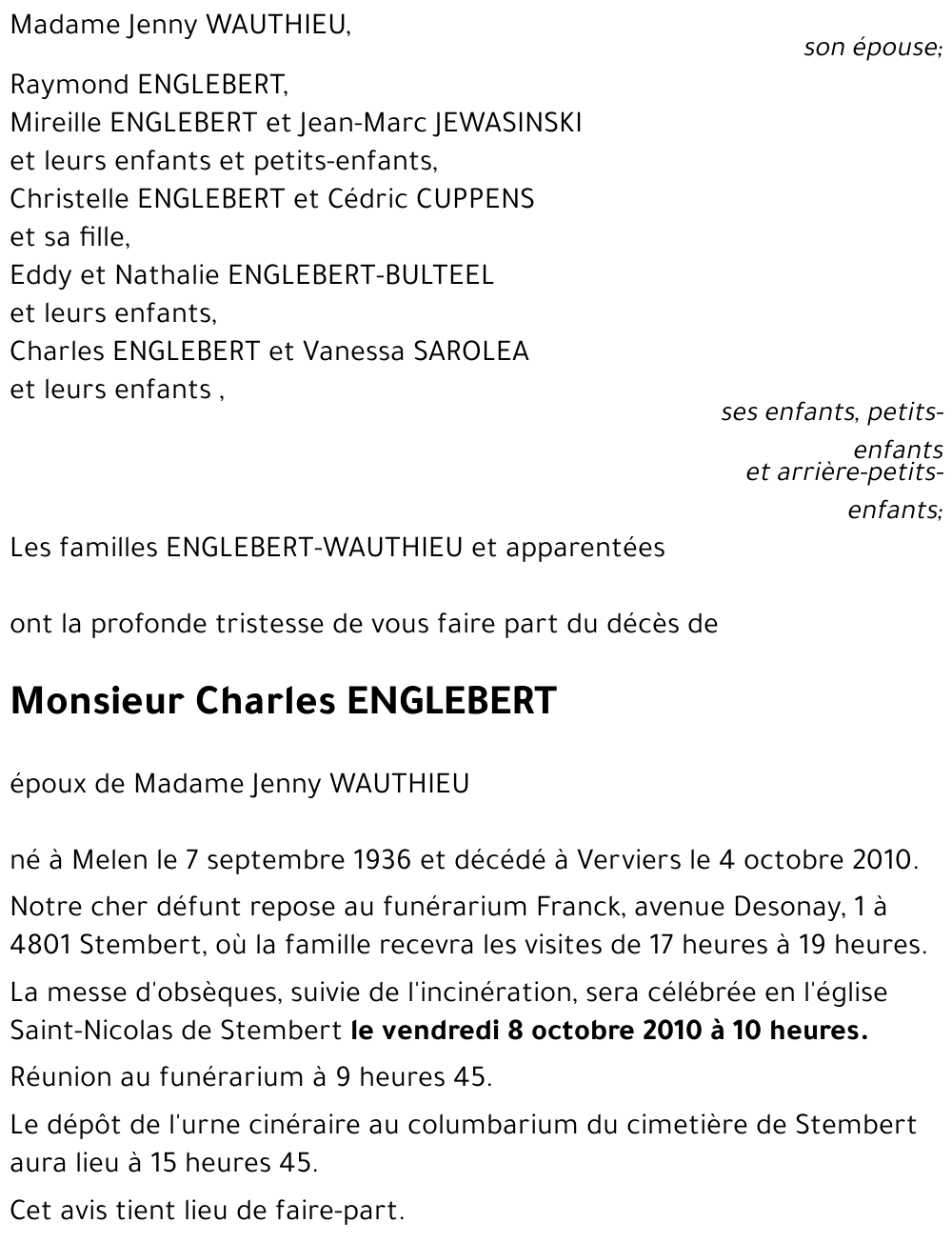 Charles ENGLEBERT