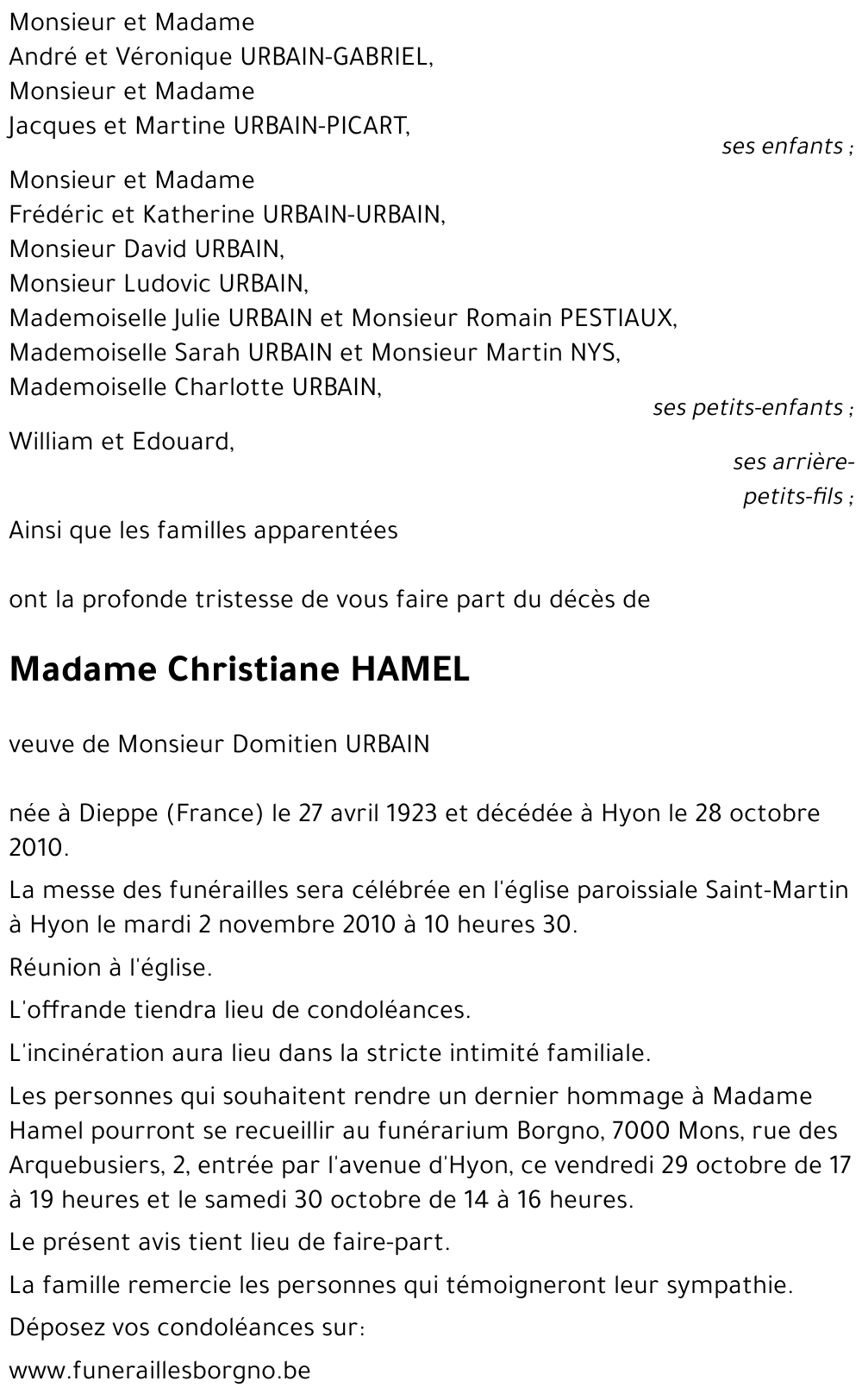 Christiane HAMEL