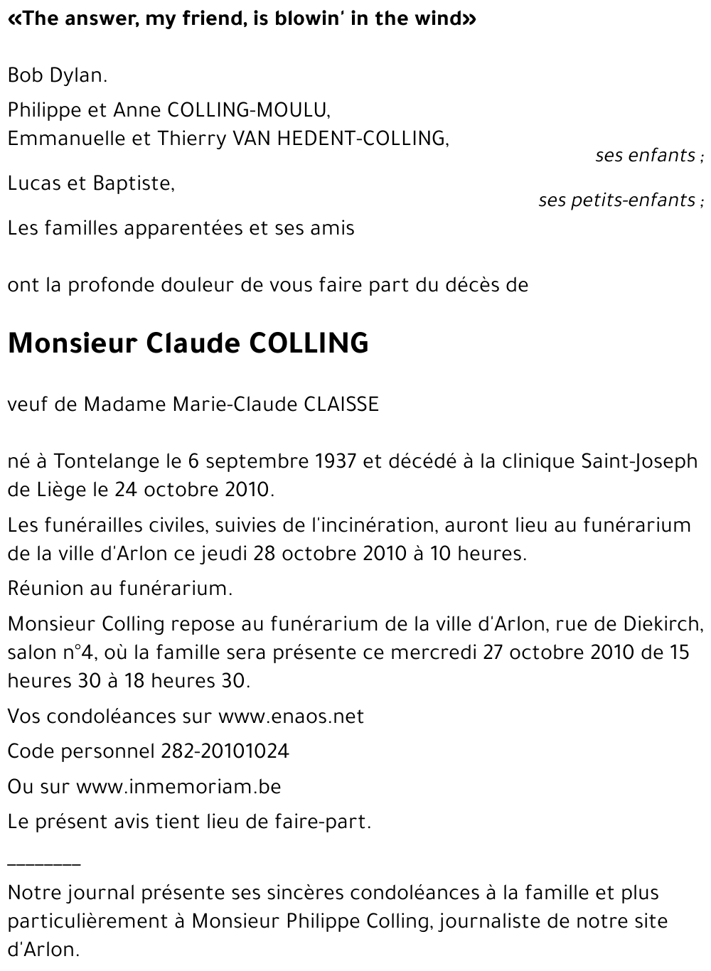 Claude COLLING
