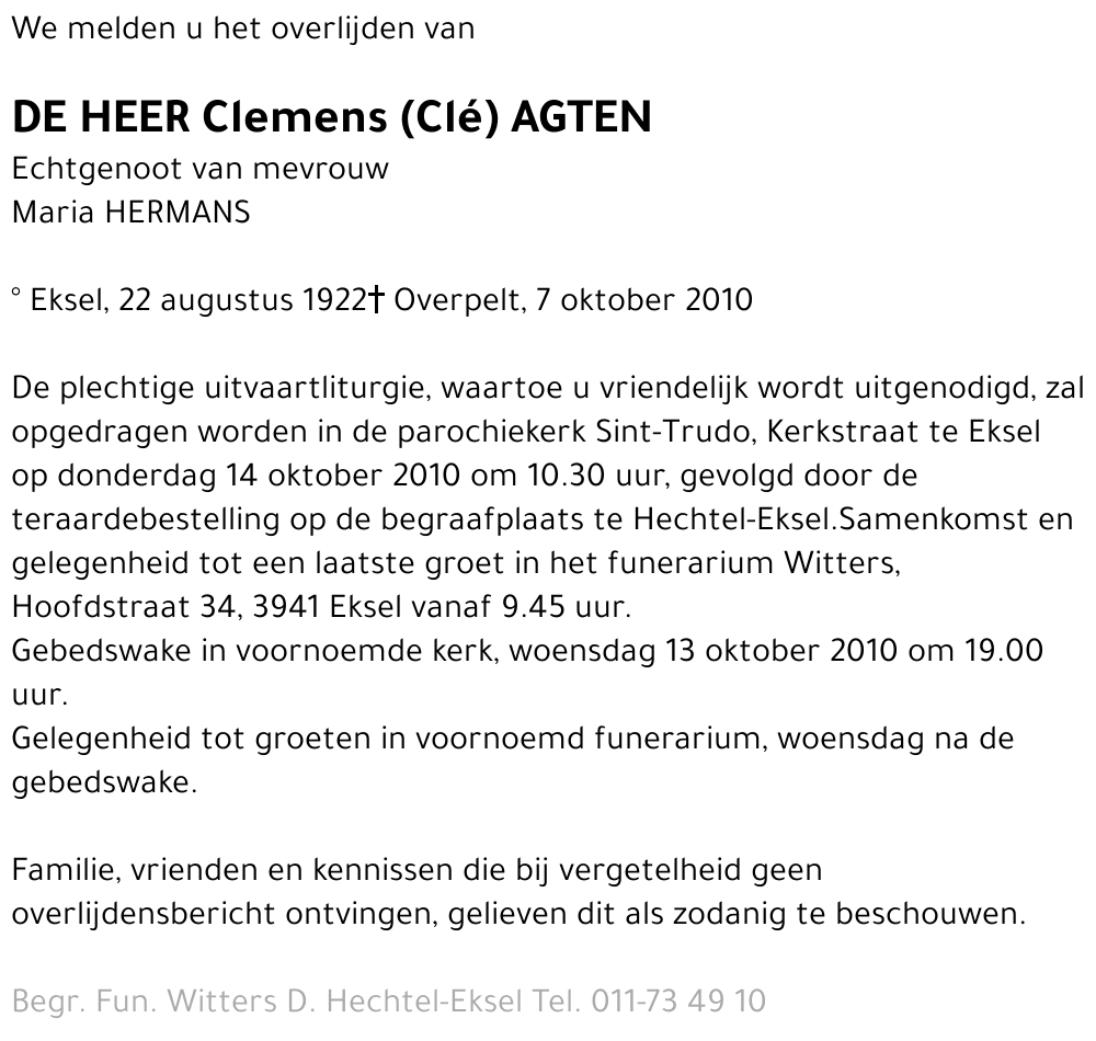 Clemens (Clé) Agten