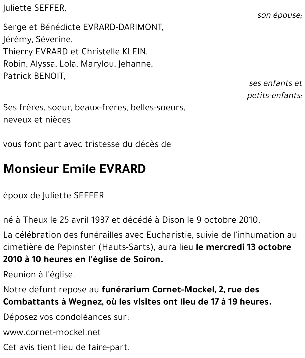 Emile EVRARD