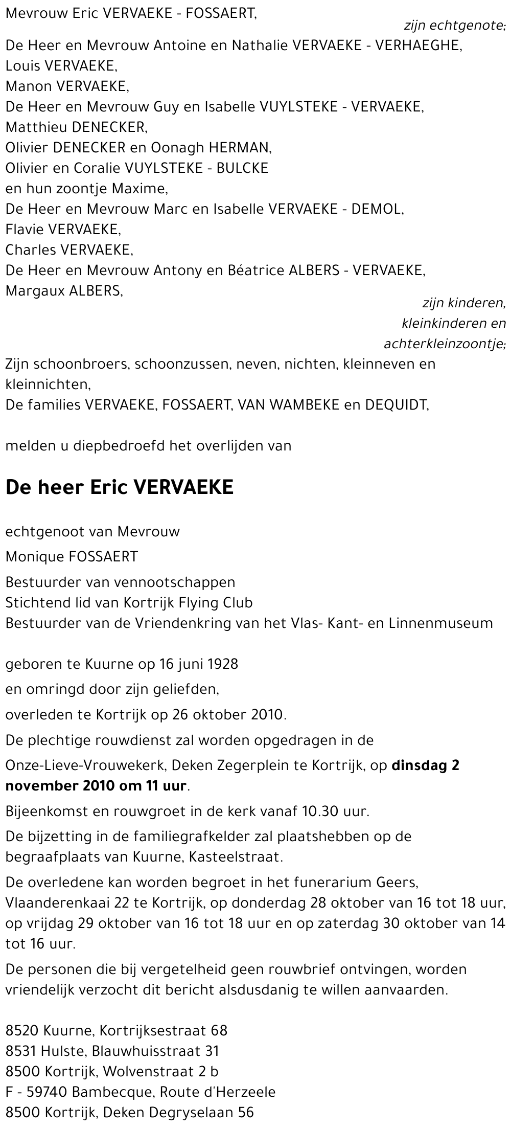 Eric VERVAEKE