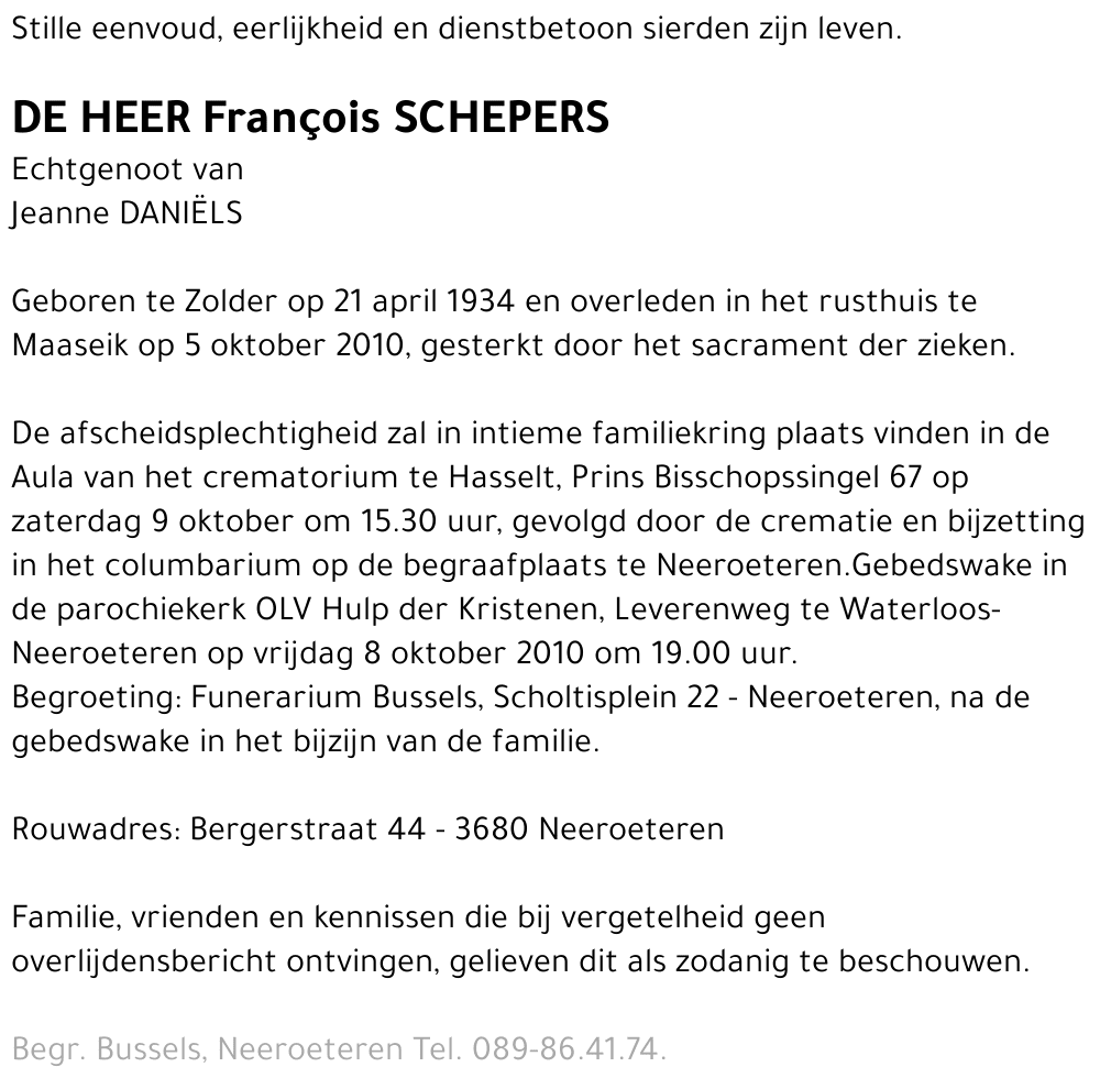 François SCHEPERS