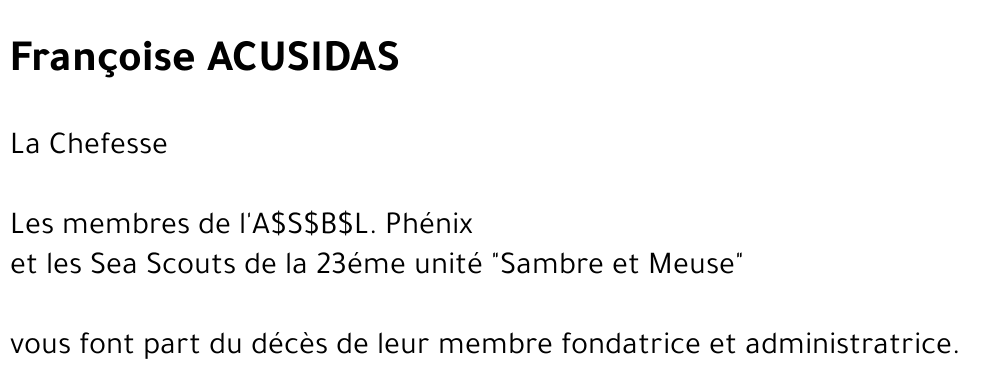 Françoise ACUSIDAS