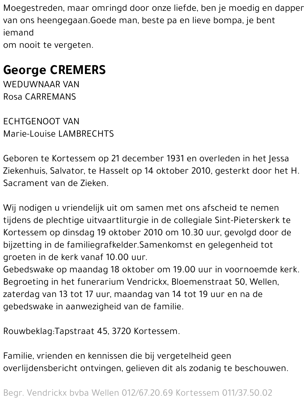 George Cremers