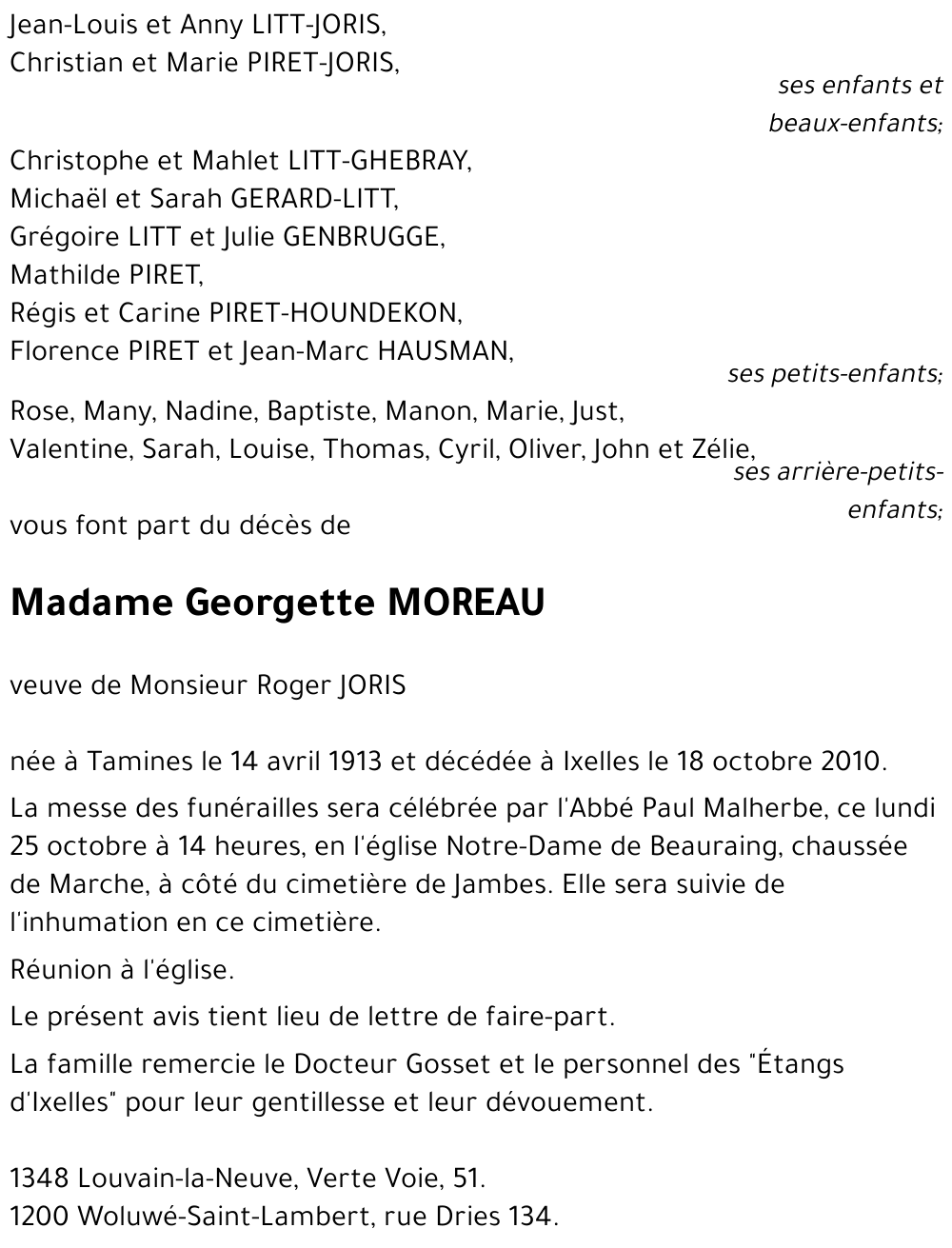 Georgette MOREAU