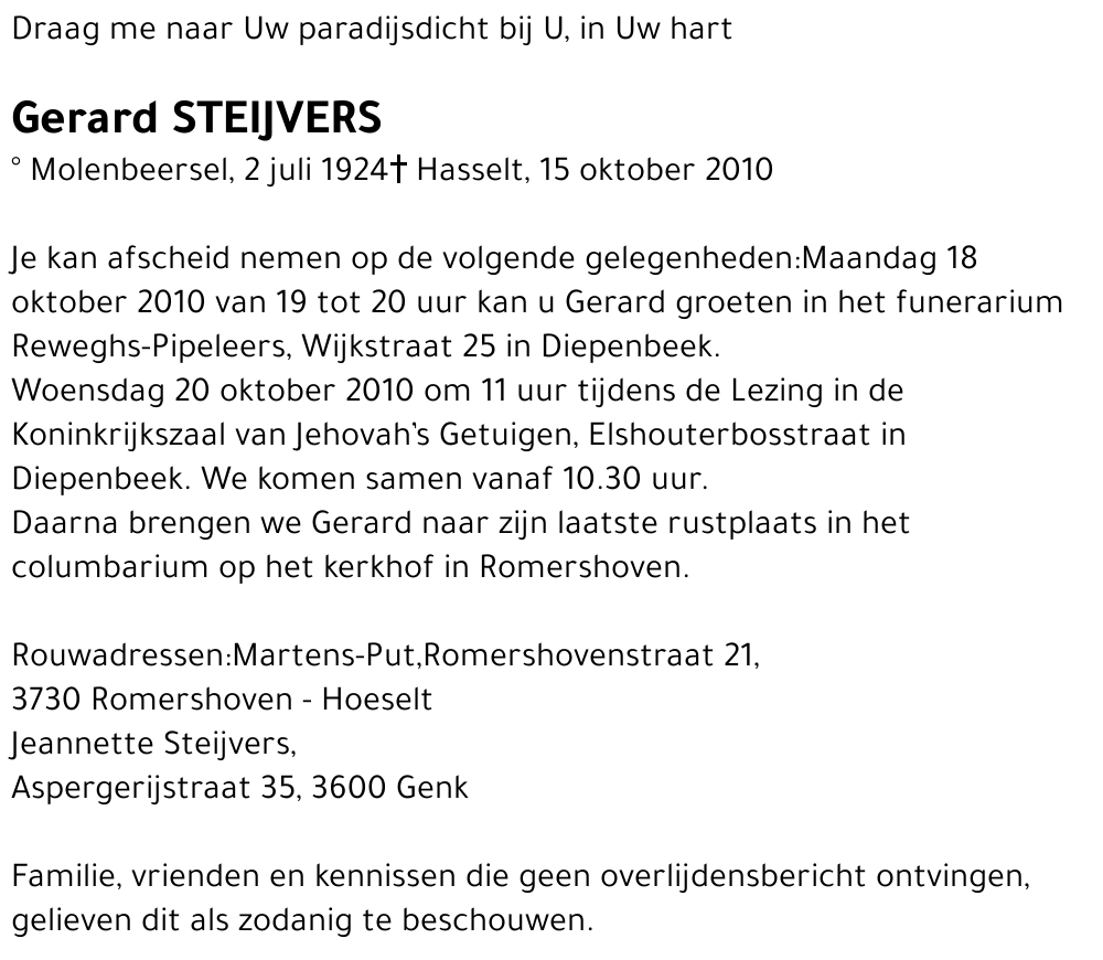 Gerard Steijvers