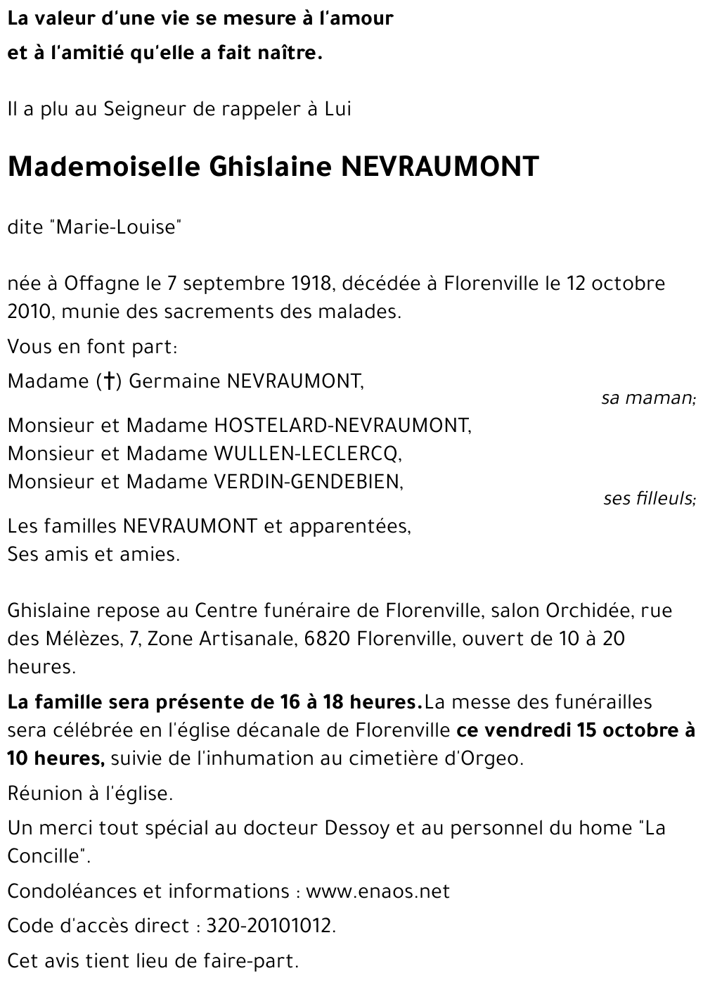 Ghislaine NEVRAUMONT