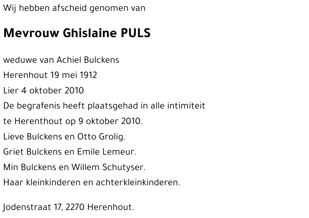 Ghislaine PULS