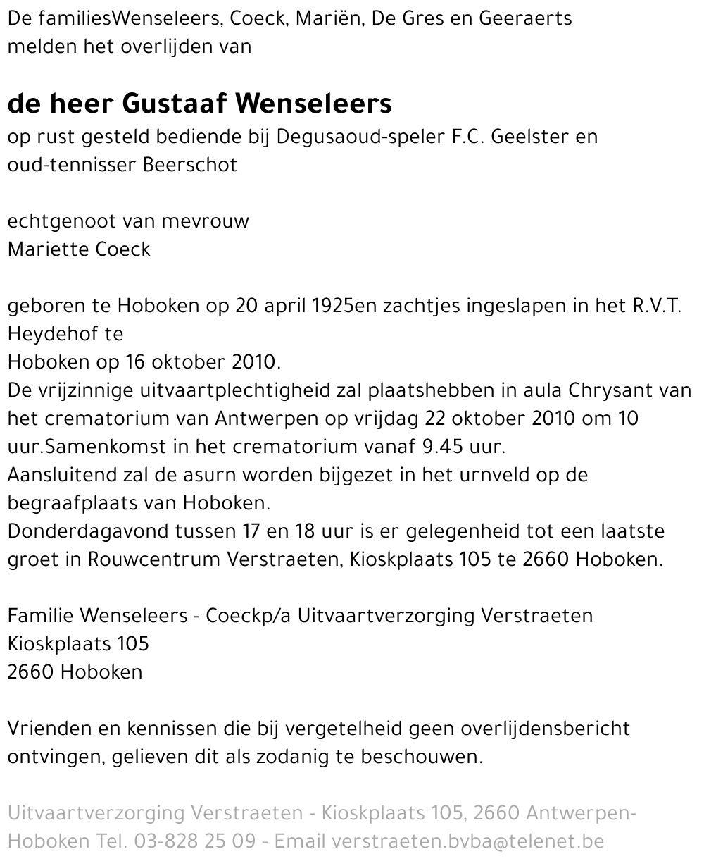 Gustaaf Wenseleers