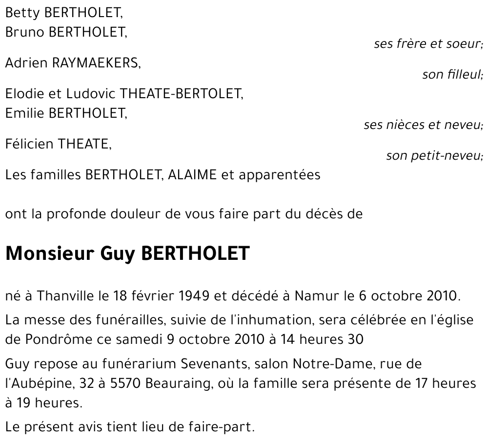 Guy BERTHOLET