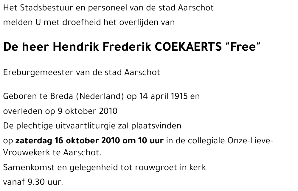 Hendrik Frederik COEKAERTS