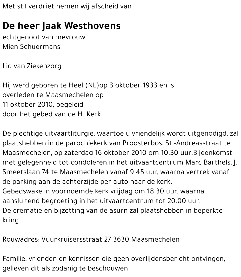 Jaak Westhovens