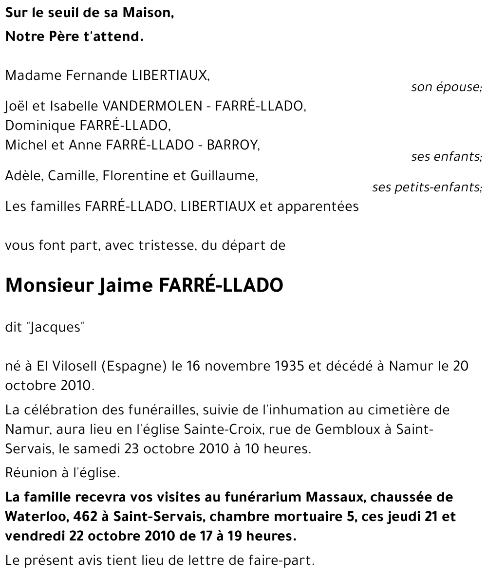 Jaime FARRÉ - LLADO