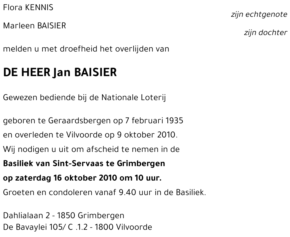 Jan BAISIER