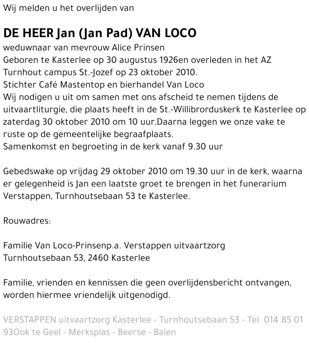 Jan Van Loco