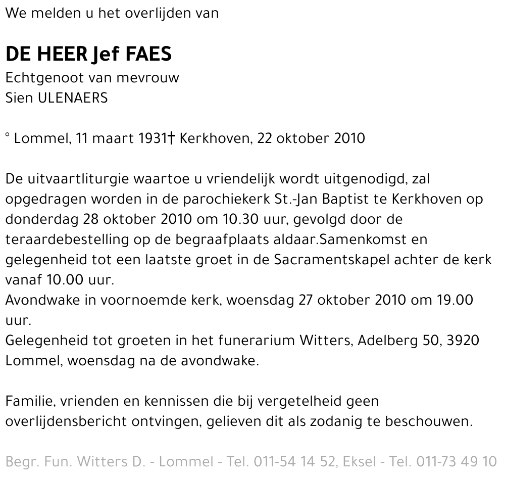 Jef Faes