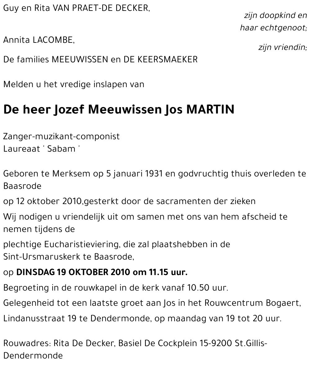 Jos MARTIN