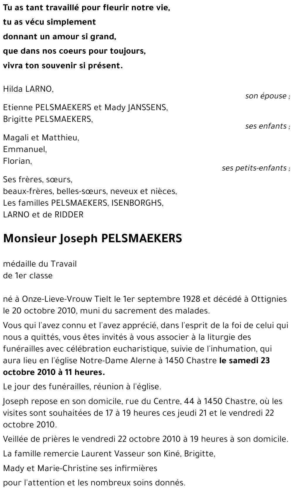 Joseph PELSMAEKERS