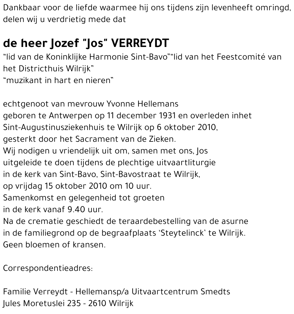 Joseph VERREYDT