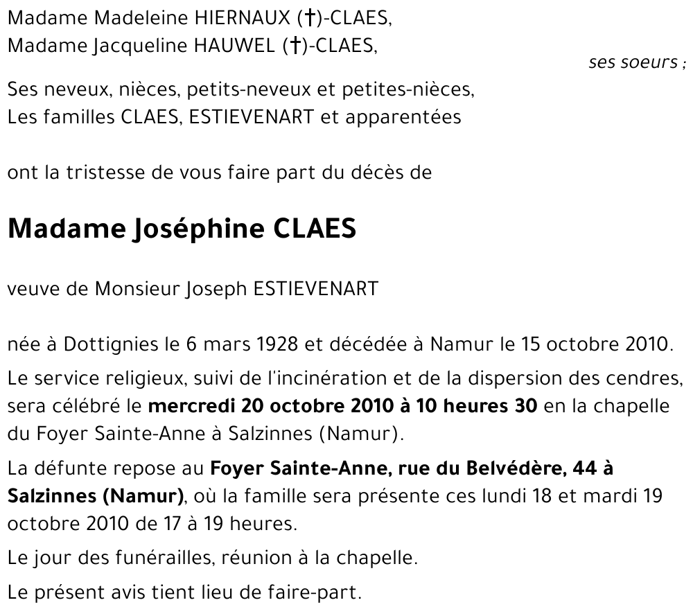 Joséphine CLAES