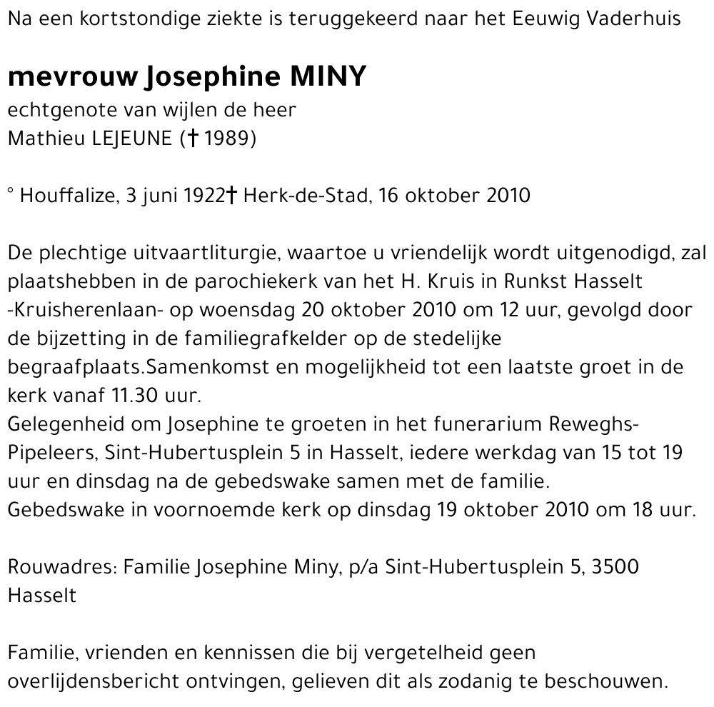 Josephine Miny