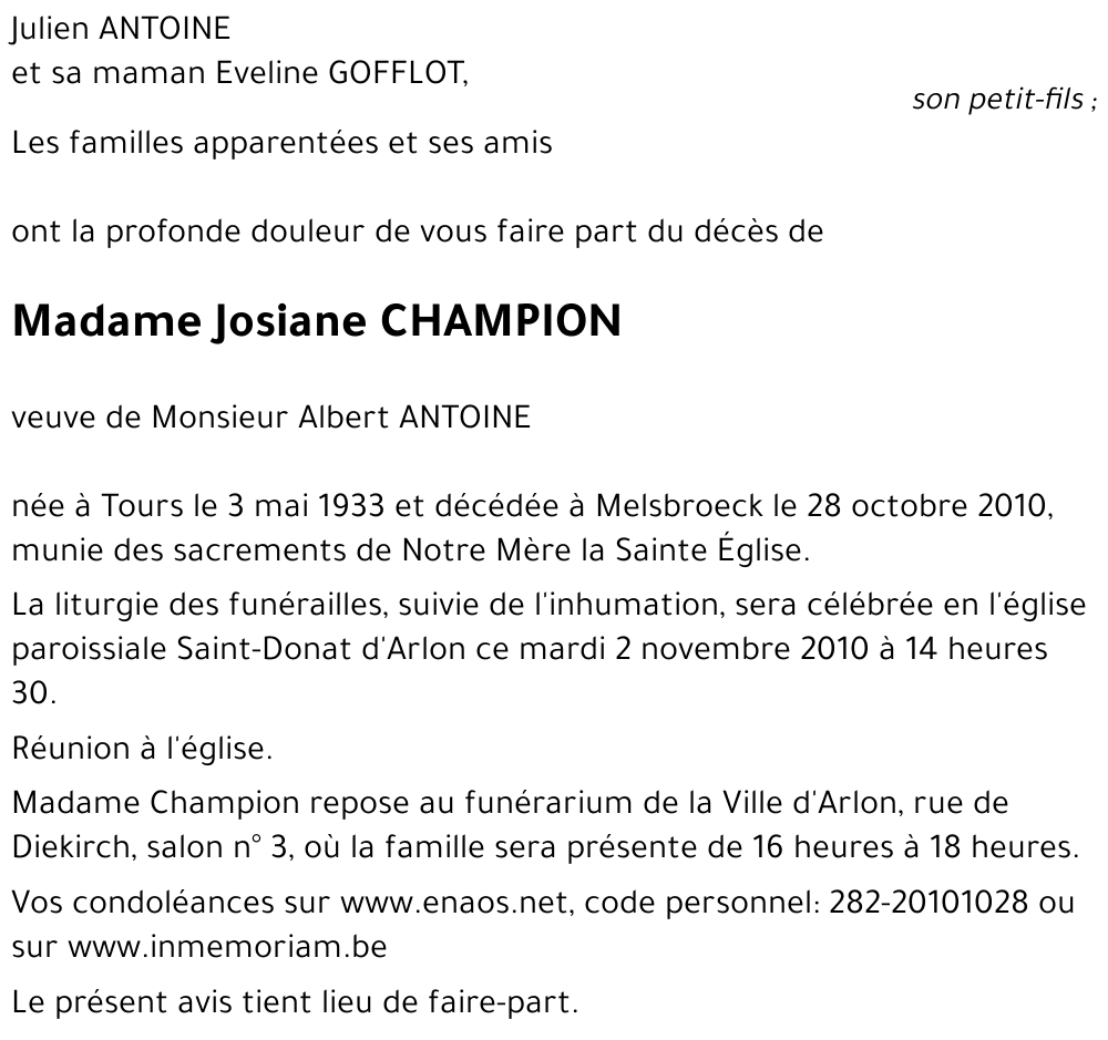 Josiane CHAMPION